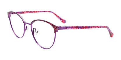 EasyClip EC610 Eyeglasses with Clip-on Sunglasses Red & Purple