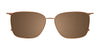 EasyClip EC611 Eyeglasses with Clip-on Sunglasses | Size 53 / Havanna Amber