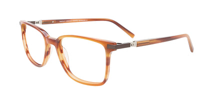 EasyClip EC611 Eyeglasses with Clip-on Sunglasses Havanna Amber