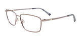 EasyClip EC612 Eyeglasses with Clip-on Sunglasses Brown & Steel