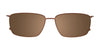 EasyClip EC612 Eyeglasses with Clip-on Sunglasses | Size 54 / Blue & Light Copper