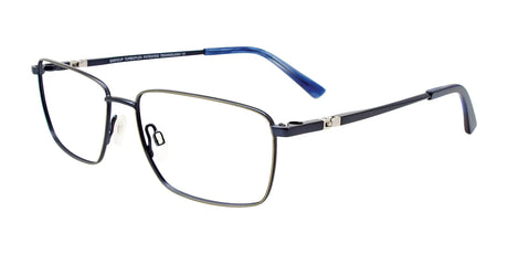 EasyClip EC612 Eyeglasses with Clip-on Sunglasses Steel & Blue