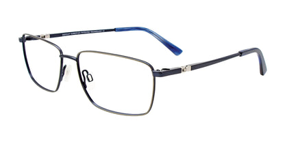 EasyClip EC612 Eyeglasses with Clip-on Sunglasses Steel & Blue