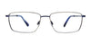 EasyClip EC612 Eyeglasses with Clip-on Sunglasses | Size 54 / Blue & Light Copper