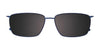 EasyClip EC612 Eyeglasses with Clip-on Sunglasses | Size 54 / Blue & Light Copper