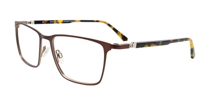 EasyClip EC613 Eyeglasses with Clip-on Sunglasses Dark Brn & Lt Brn / Tort Brown