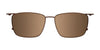 EasyClip EC613 Eyeglasses with Clip-on Sunglasses | Size 54 / Dark Brn & Lt Brn/Tort Brown