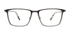 EasyClip EC613 Eyeglasses with Clip-on Sunglasses | Size 54 / Dark Brn & Lt Brn/Tort Brown