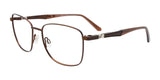 EasyClip EC614 Eyeglasses with Clip-on Sunglasses Sat Brown