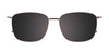 EasyClip EC614 Eyeglasses with Clip-on Sunglasses | Size 54 / Sat Black