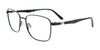 EasyClip EC614 Eyeglasses with Clip-on Sunglasses | Size 54 / Sat Black