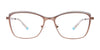 EasyClip EC615 Eyeglasses with Clip-on Sunglasses | Size 55 / Lt Brown & Lt Blue