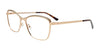 EasyClip EC615 Eyeglasses with Clip-on Sunglasses | Size 55 / Soft Gold & Black
