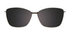 EasyClip EC615 Eyeglasses with Clip-on Sunglasses | Size 55 / Lt Brown & Lt Blue