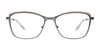 EasyClip EC615 Eyeglasses with Clip-on Sunglasses | Size 55 / Lt Brown & Lt Blue