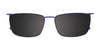 EasyClip EC616 Eyeglasses with Clip-on Sunglasses | Size 57 / Black & Gun