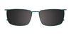 EasyClip EC616 Eyeglasses with Clip-on Sunglasses | Size 57 / Black & Gun