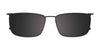 EasyClip EC616 Eyeglasses with Clip-on Sunglasses | Size 57 / Black & Gun