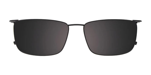 EasyClip EC616 Eyeglasses with Clip-on Sunglasses / Size 57 / Black & Gun