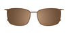 EasyClip EC617 Eyeglasses with Clip-on Sunglasses | Size 52 / Brown Havana