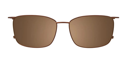 EasyClip EC617 Eyeglasses with Clip-on Sunglasses / Size 52 / Brown Havana