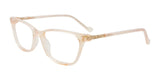 EasyClip EC618 Eyeglasses with Clip-on Sunglasses Beige Transp Prl Effect & Gold