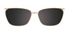 EasyClip EC618 Eyeglasses with Clip-on Sunglasses | Size 53 / Beige Transp Prl Effect & Gold
