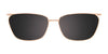 EasyClip EC618 Eyeglasses with Clip-on Sunglasses | Size 53 / Beige Transp Prl Effect & Gold