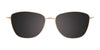 EasyClip EC619 Eyeglasses with Clip-on Sunglasses | Size 54 / Shiny Gold & Black