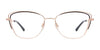EasyClip EC619 Eyeglasses with Clip-on Sunglasses | Size 54 / Shiny Gold & Black