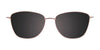 EasyClip EC619 Eyeglasses with Clip-on Sunglasses | Size 54 / Shiny Gold & Black