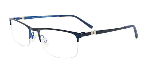 EasyClip EC620 Eyeglasses with Clip-on Sunglasses / Size 56 / Dark Blue & Blue