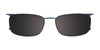 EasyClip EC620 Eyeglasses with Clip-on Sunglasses | Size 56 / Dark Blue & Blue