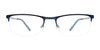 EasyClip EC620 Eyeglasses with Clip-on Sunglasses | Size 56 / Dark Blue & Blue