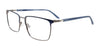 EasyClip EC621 Eyeglasses with Clip-on Sunglasses | Size 55 / Blue & Steel