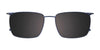 EasyClip EC621 Eyeglasses with Clip-on Sunglasses | Size 55 / Blue & Steel