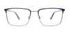 EasyClip EC621 Eyeglasses with Clip-on Sunglasses | Size 55 / Blue & Steel