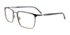 EasyClip EC621 Eyeglasses with Clip-on Sunglasses | Size 55 / Black & Dark Steel