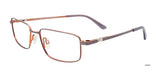 EasyClip EC622 Eyeglasses with Clip-on Sunglasses Grey & Copper