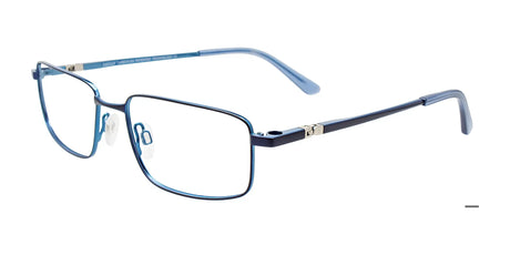 EasyClip EC622 Eyeglasses with Clip-on Sunglasses Dark Blue & Light Blue