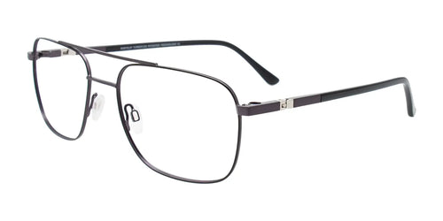 EasyClip EC623 Eyeglasses with Clip-on Sunglasses / Size 58 / Dark Steel & Black