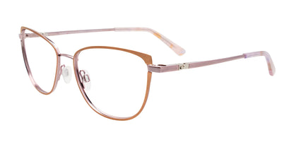 EasyClip EC624 Eyeglasses with Clip-on Sunglasses Light Copper & Light Lilac