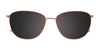 EasyClip EC624 Eyeglasses with Clip-on Sunglasses | Size 53 / Black & Light Purple