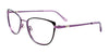 EasyClip EC624 Eyeglasses with Clip-on Sunglasses | Size 53 / Black & Light Purple