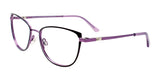 EasyClip EC624 Eyeglasses with Clip-on Sunglasses Black & Light Purple