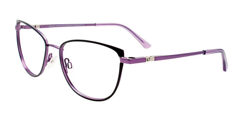 EasyClip EC624 Eyeglasses with Clip-on Sunglasses / Size 53 / Black & Light Purple