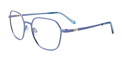 EasyClip EC626 Eyeglasses with Clip-on Sunglasses Satin Light Blue