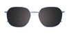 EasyClip EC626 Eyeglasses with Clip-on Sunglasses | Size 51 / Satin Light Blue