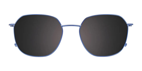 EasyClip EC626 Eyeglasses with Clip-on Sunglasses / Size 51 / Satin Light Blue