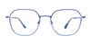 EasyClip EC626 Eyeglasses with Clip-on Sunglasses | Size 51 / Satin Light Blue